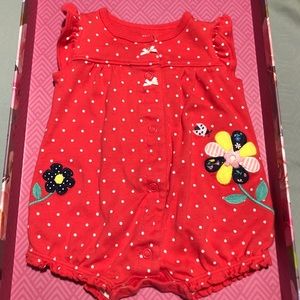 Carter’s red and white romper